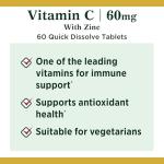 Nature's Bounty Vitamin C + Zinc, 60 Tablets