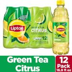 Lipton Green Tea Citrus, 12 Bottles, 16.9 Fl Oz