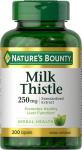 Nature's Bounty Milk Thistle Capsules, 250 mg, 200 Count