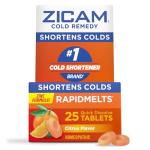Zicam Cold Remedy Zinc Rapidmelts, Citrus, 25 Count