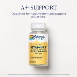SOLARAY Dry Form Vitamin A - Vitamin A as 60% Beta Carotene and 40% Retinyl Palmitate with Carrot Powder - Eyes, Antioxidant Activity, and Immune System Support - 60 Servings, 60 VegCaps