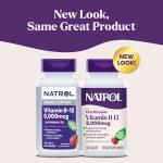 Natrol Vitamin B12 Fast Dissolve Tablets, Promotes Energy, Supports a Healthy Nervous System, Maximum Strength, Strawberry Flavor, 5,000mcg, 100 Count