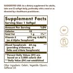 Solgar Vitamin E 670 mg (1000 IU), 100 Mixed Softgels - Natural Antioxidant, Skin & Immune System Support - Naturally-Sourced Vitamin E - Gluten Free, Dairy Free - 100 Servings