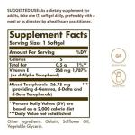 Solgar Vitamin E 268 MG (400 IU) (d-Alpha Tocopherol & Mixed Tocopherols), 100 Softgels - Supports Immune System & Skin Nutrition - Natural Antioxidant - Gluten Free, Dairy Free - 100 Servings