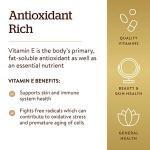 Solgar Vitamin E 670 mg (1000 IU), 100 Mixed Softgels - Natural Antioxidant, Skin & Immune System Support - Naturally-Sourced Vitamin E - Gluten Free, Dairy Free - 100 Servings