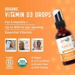 MaryRuth Organics Vitamin D USDA Organic | VIT D3 Liquid | Sugar Free | Liquid VIT D Spray Immune Support for Adults & Kids | Bone Health| Vegan | Gluten Free | Non-GMO | 30 Servings