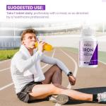 Heivy Ferrous Sulfate 325mg (Iron 65mg), High Potency Iron Supplement for Women and Men, Iron Pills with Vitamin C, Ferrous Sulfate, Non-GMO - 240 Tablets Made in USA