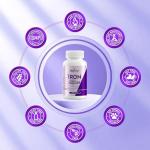 Heivy Ferrous Sulfate 325mg (Iron 65mg), High Potency Iron Supplement for Women and Men, Iron Pills with Vitamin C, Ferrous Sulfate, Non-GMO - 240 Tablets Made in USA