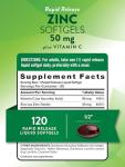 Nature's Truth Zinc with Vitamin C | 50mg | 120 Softgels | Non-GMO & Gluten Free Supplement