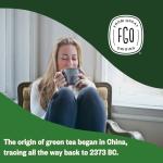 FGO Organic Green Tea, 100 Count Eco-Conscious Tea Bags, Caffeinated, Resealable Pouch, Packaging May Vary (Pack of 1)