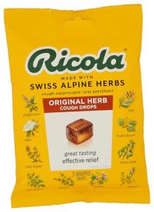 Ricola Original Swiss Herb Cough Suppressant Throat Drops, 21 Drops, Fights Coughs Naturally, Soothes Throats, Naturally Soothing Relief