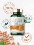 Carlyle Turmeric Curcumin with Black Pepper 3000mg | 90 Powder Capsules | Complex Supplement with Bioperine | Non-GMO, Gluten Free