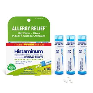 Boiron Histaminum Hydrochloricum 30C Homeopathic Medicine for Indoor or Outdoor Allergy Relief, Hay Fever, and Hives - 3 Count (240 Pellets)