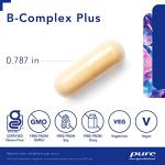 Pure Encapsulations B-Complex Plus - B Vitamins Supplement to Support Neurological Health, Cardiovascular Health, Energy Levels & Nervous System Support* - with Vitamin B12 & More - 60 Capsules