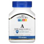 21st Century A 10, 000 I.U. Softgels, 110 Count