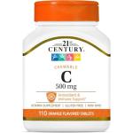 21st Century Vitamin C 500 mg Chewable Tablets, Orange, 110 Count