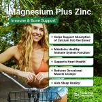 Essential Elements Magnesium & Zinc with Vitamin D3 for Sleep Immune & Bone Support - Magnesium Glycinate, Malate, Citrate 200mg - Triple Magnesium Supplement for Women and Men - 3 Month Supply
