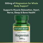 Nature's Bounty Magnesium, Mineral Supplement, Supports Bone and Muscle Health, 500 mg, Coated Tablets, 100 Count