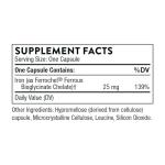 THORNE - Iron Bisglycinate - 25 mg Iron Supplement for Enhanced Absorption Without Gastrointestinal Side Effects* - NSF Certified for Sport - Gluten-Free - 60 Capsules