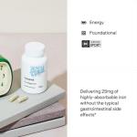 THORNE - Iron Bisglycinate - 25 mg Iron Supplement for Enhanced Absorption Without Gastrointestinal Side Effects* - NSF Certified for Sport - Gluten-Free - 60 Capsules