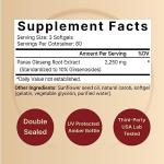 NatureBell Korean Red Ginseng 2,250mg Per Serving, 240 Softgels | Panax Ginseng Root, Standardized to 10% Ginsenosides, Non-GMO, Support Energy, Male Performance, & Immune System