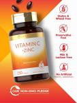 Carlyle Vitamin C with Zinc | 250 Softgels | Bioavailable | Ascorbic Acid | Zinc Oxide | Non-GMO and Gluten Free Supplement