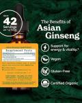 Herb Pharm Asian (Panax) Ginseng Liquid Extract for Energy and Stamina Support - 1 Ounce