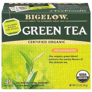 Bigelow Tea Decaffeinated Organic Green Tea Bags, 40 ct