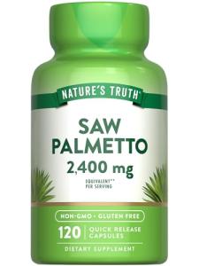 Nature's Truth Saw Palmetto Extract | 2400mg | 120 Capsules | Non-GMO & Gluten Free Supplement