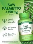 Nature's Truth Saw Palmetto Extract | 2400mg | 120 Capsules | Non-GMO & Gluten Free Supplement