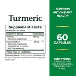 Nature's Bounty Turmeric Capsules, Herbal Supplement with Plant-Based Antioxidants, 450 Mg, 60 Ct