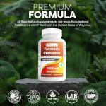 Best Naturals Turmeric Curcumin 1500mg/Serving with Bioperine - 180 Veggie Capsules