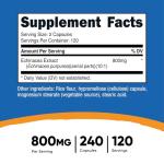 Nutricost Echinacea 800mg, 240 Capsules - Vegetarian Caps, Non GMO, Gluten Free, 120 Servings