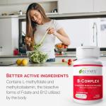EZ Melts Dissolvable Vitamin B-Complex with Methyl B12 and Methyl Folate, Sugar-Free, 2-Month Supply