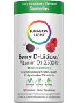 Rainbow Light - Berry D-Licious 2,500 IU Vitamin D3 Gummy - Ultra Potency Vitamin D Supplement Supports Bone and Muscle Strength, Calcium Absorption, and Circulatory Health; Gluten-Free - 50 Count