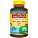 Nature Made Magnesium Citrate 250 mg per serving, Magnesium Supplement for Muscle, Nerve, Bone and Heart Support, 120 Softgels, 60 Day Supply