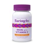 Barimelts Iron with Vitamin C, 90 Fast-Dissolving Tablets (1-Month Supply), Sugar-Free Bariatric Iron Supplement for Women, Natural Orange Flavor​