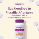 Barimelts Iron with Vitamin C, 90 Fast-Dissolving Tablets (1-Month Supply), Sugar-Free Bariatric Iron Supplement for Women, Natural Orange Flavor​