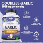 NaturaLife Labs A Higher Standard Odorless Garlic 3000 mg per Serving Immune System Support - 150 Soft gels