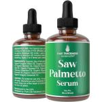 Saw Palmetto Serum for Hair Growth: Rosemary, Peppermint, Pumpkin Seed Oils. Vegan Thickening, Moisturizing, Strengthening Treatment for Women, Men - Weak, Dry, Frizzy Hair - 1oz