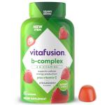 Vitafusion B-Complex Gummy Dietary Supplements, with 5 B Vitamins to Support Cellular Energy Production (1), Plus Vitamin C, Strawberry Flavor, 60 Count