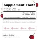 EZ Melts B12 Sublingual Vitamin 2,500 mcg, Methylcobalamin, Sugar-Free, 3-Month Supply