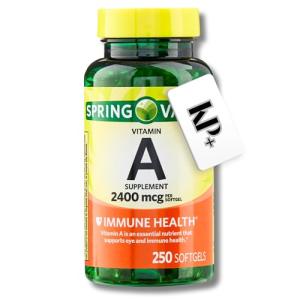 KP+ Vitamin A, 2400 mcg, 250 Softgels Sticker