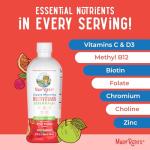 MaryRuth Organics Liquid Morning Multivitamin Essentials+ | Vitamin A C D E B6 B12 Biotin Zinc, Mens Womens Multivitamin, Immune Support, Beauty | Sugar Free | Vitamins for Ages 1+ | Vegan | 32 Fl Oz