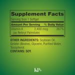 KP+ Vitamin A, 2400 mcg, 250 Softgels Sticker