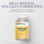 Solaray Magnesium Citrate - Pure Magnesium Citrate Capsules, Supplement for Calm, Bone Health, Cellular Energy, Heart & Muscle Support, 400mg Per Serving - 90 Vegan Capsules