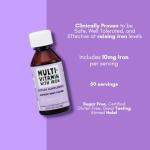 NovaFerrum Yum | Multivitamin with Iron for Infants, Toddlers & Kids | Immune Support | Ages 4 & Under | Gluten Free Certified | Sugar Free | Raspberry Grape | 50 Servings