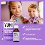 NovaFerrum Yum | Multivitamin with Iron for Infants, Toddlers & Kids | Immune Support | Ages 4 & Under | Gluten Free Certified | Sugar Free | Raspberry Grape | 50 Servings