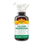 Country Life Target-Mins Calcium Magnesium with Vitamin D-Complex, 1000mg/500mg/10mcg, 360 Vegan Capsules, Certified Gluten Free, Certified Vegan, Verified Non-GMO Verified…