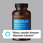 Amazon Elements Calcium plus Vitamin D, Calcium 500mg with D2 600IU, Vegan, 65 Tablets (2 month supply) (Packaging may vary), Supports Strong Bones and Immune Health